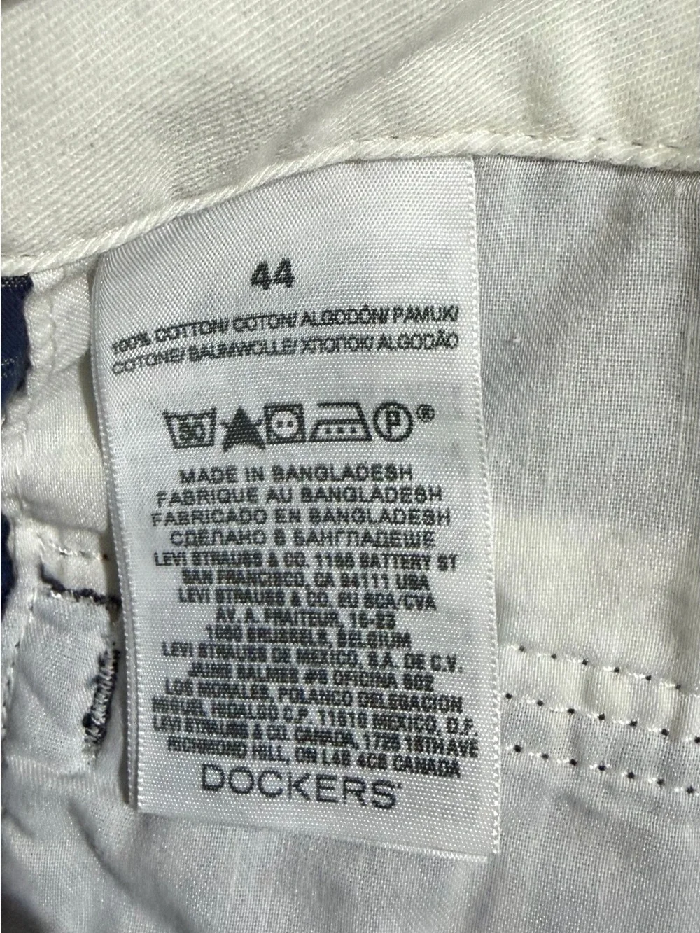 Dockers Men's Navy Plaid Cargo Shorts